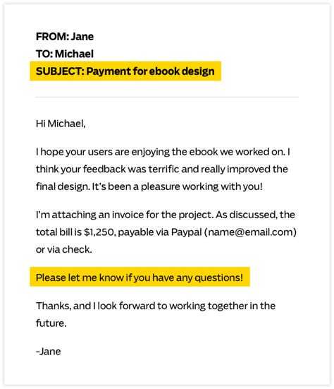 how to ask a customer for payment.